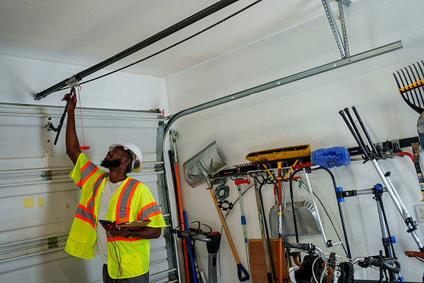 Professional Garage Door Panel Replacement technician working in Matamoras, PA